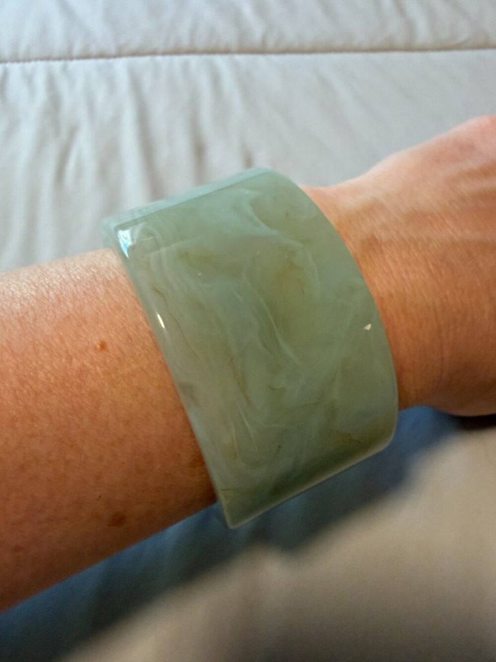 Chunky Blue Resin Cuff Bracelet - Maurices - Picture 3 of 3